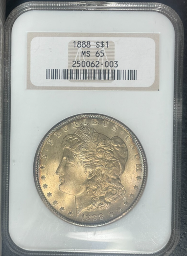 1888 MORGAN SILBER DOLLAR ~ NGC MS 65 ~ SCHÖNE MÜNZE ~ "IM ALTEN HALTER" REF #62-003 - Bild 3 von 4