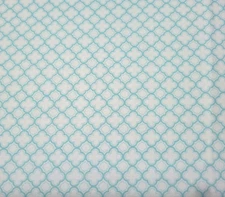 Sorbets BTY Quilting Treasures Aqua Blue Lattice White