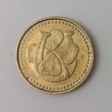 Four Leaf Clover Horseshoe Good Luck Coin Token 24mm