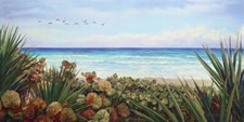 Ceramic Backsplash Tile Mural Beach Scene Kitchen/Bathroom/Shower - Beach Scene
