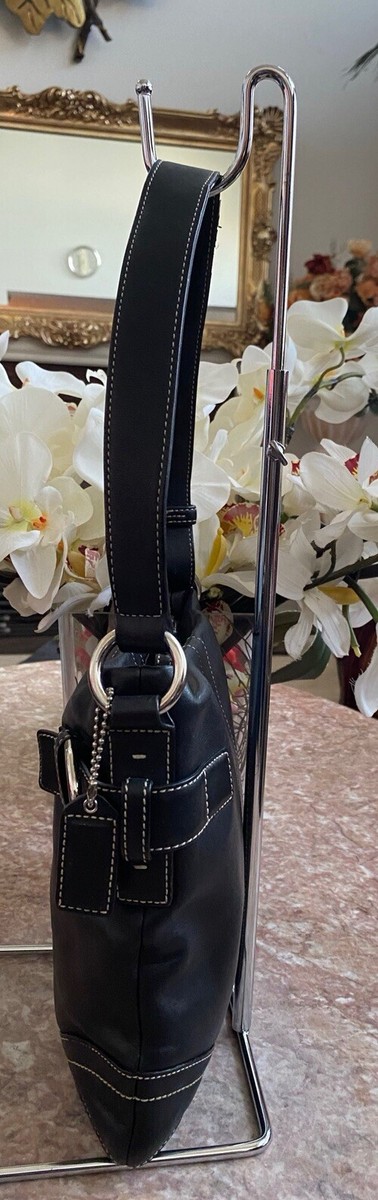 Coach 1453 Black Leather Soho Slim Duffle Medium Shoulder Bag