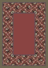 8x8 Milliken Red Area Rug Round Bouquet Lace Rose Quartz II - Aprx 7' 7" x 7' 7"