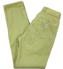 vintage GUESS Women's High Rise Jeans Size 28 Light Green Pant Tapered Leg 43050
