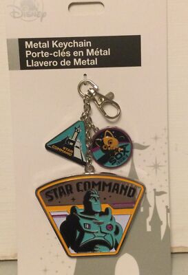 DISNEY BUZZ LIGHTYEAR STAR COMMAND & SOX KEYRING BAG CHARM DISNEY PARKS OFFICIAL