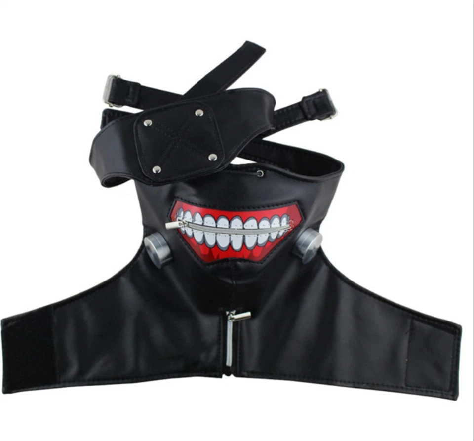 Synthetic Leather Scary Zombie Ghost Halloween Party Bike Face Mask Balaclava - Image 3 of 4