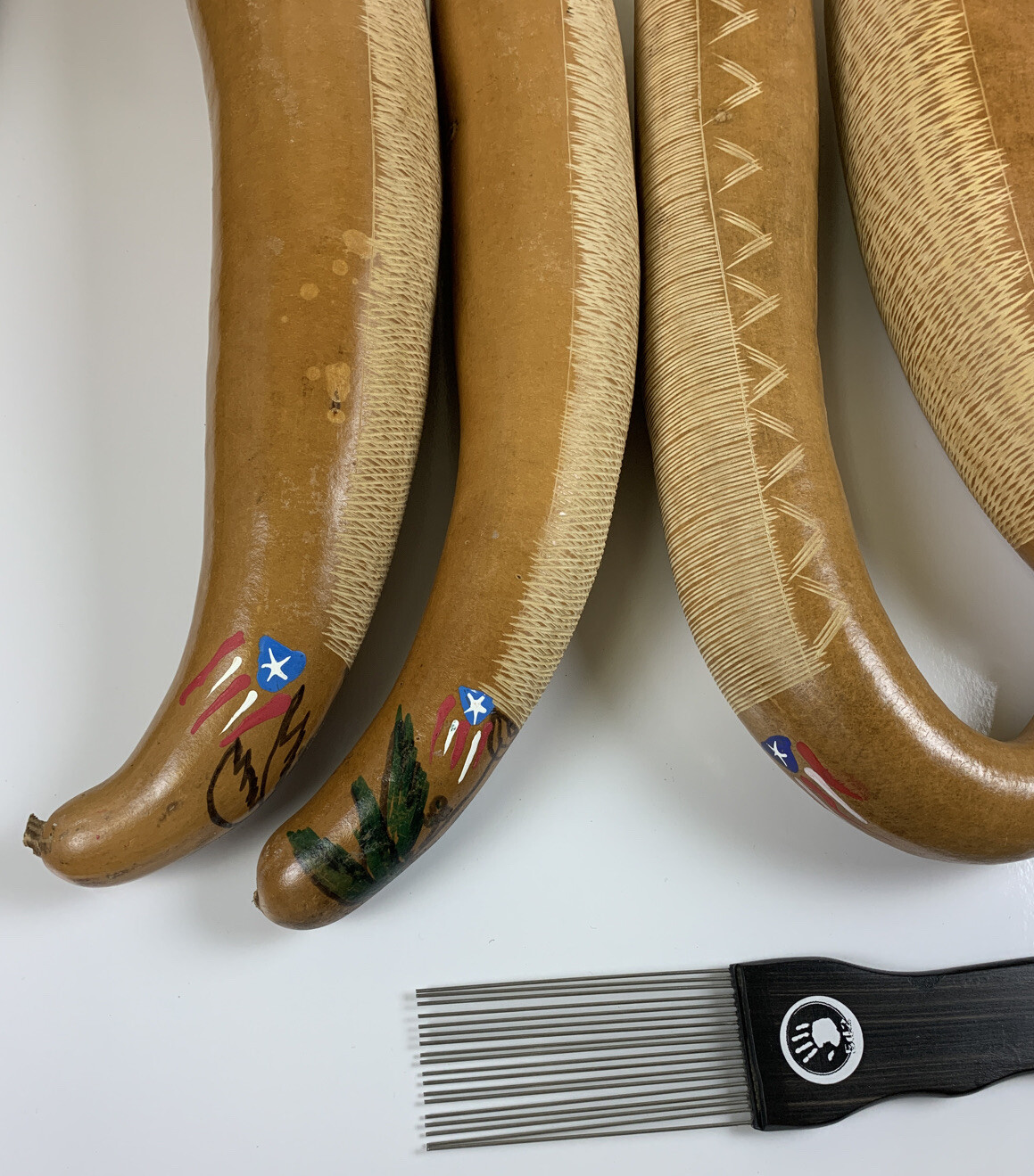 Guiro Artesanal Corte Diamante 13”+, Bandera Puerto Rico Y Puyero 5d2. eBay