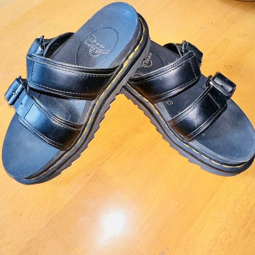 Dr. Martens Unisex Myles Leather Sandals - Black AU Size 6 UK Size 4 EU 37 VGC - Picture 3 of 13