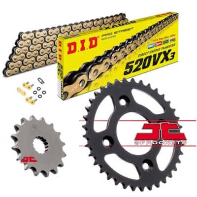 STANDARD VX3 オプションセット 2019-2020 KAWASAKI ZX-6R ZX636 DID VX3 SILVER 520 OEM CHAIN