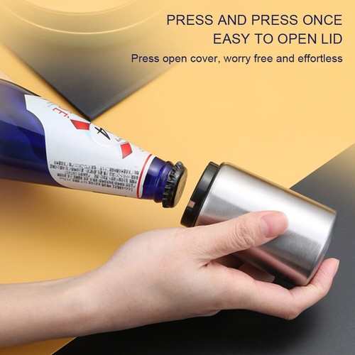 Magnetic Automatic Beer Bottle Cap Opener Stainless Steel Push Down Opener AU - Picture 8 of 26