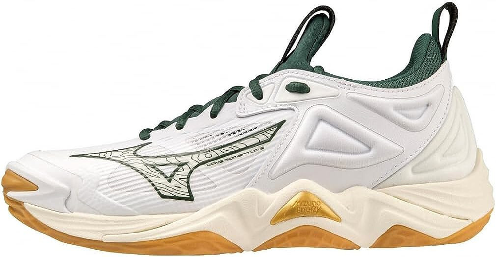 Волейбольные кроссовки MIZUNO WAVE MOMENTUM 3 LOW бело-зеленые V1GA2312 US1331 см 29190₽
