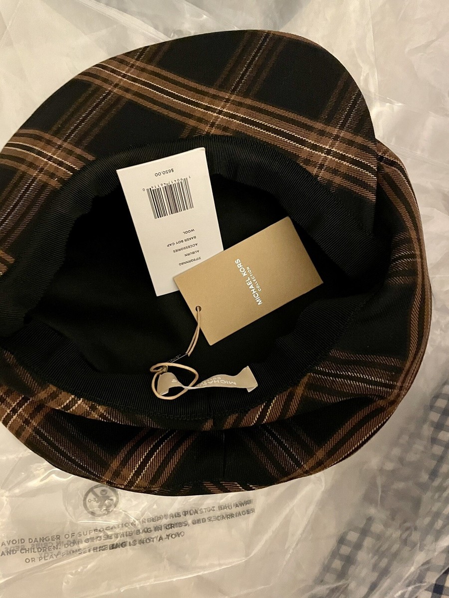 Glen Plaid Stretch Wool Newsboy Cap Original Price 550  display picture 3