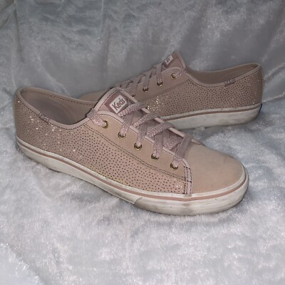 Keds Women's 10 Blush Pink Suede Embellished Studded Tennis