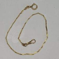 06K44 CHATELAINE CHAINE DE MONTRE A GOUSSET PLAQUE OR FIX