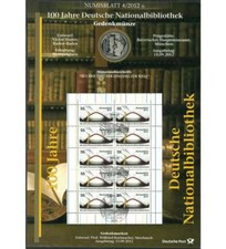 BRD Bund Numisblatt 4/2012 "100 Jahre Deutsche National-Bibliothek"
