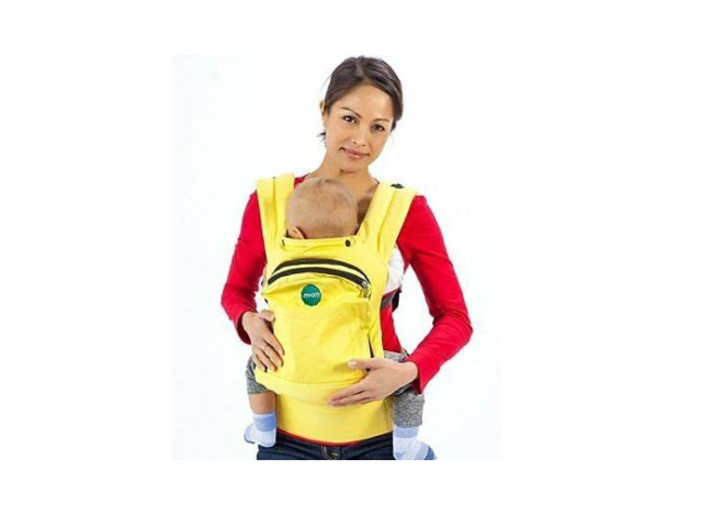 Mo+m Baby Carrier Soft Structured Sling w/ Cooling Vent Hood & Pockets