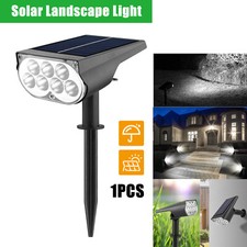 Solar Spotlight LED Path Light RGB Colour Safety Waterproof Patio Outdoor USA