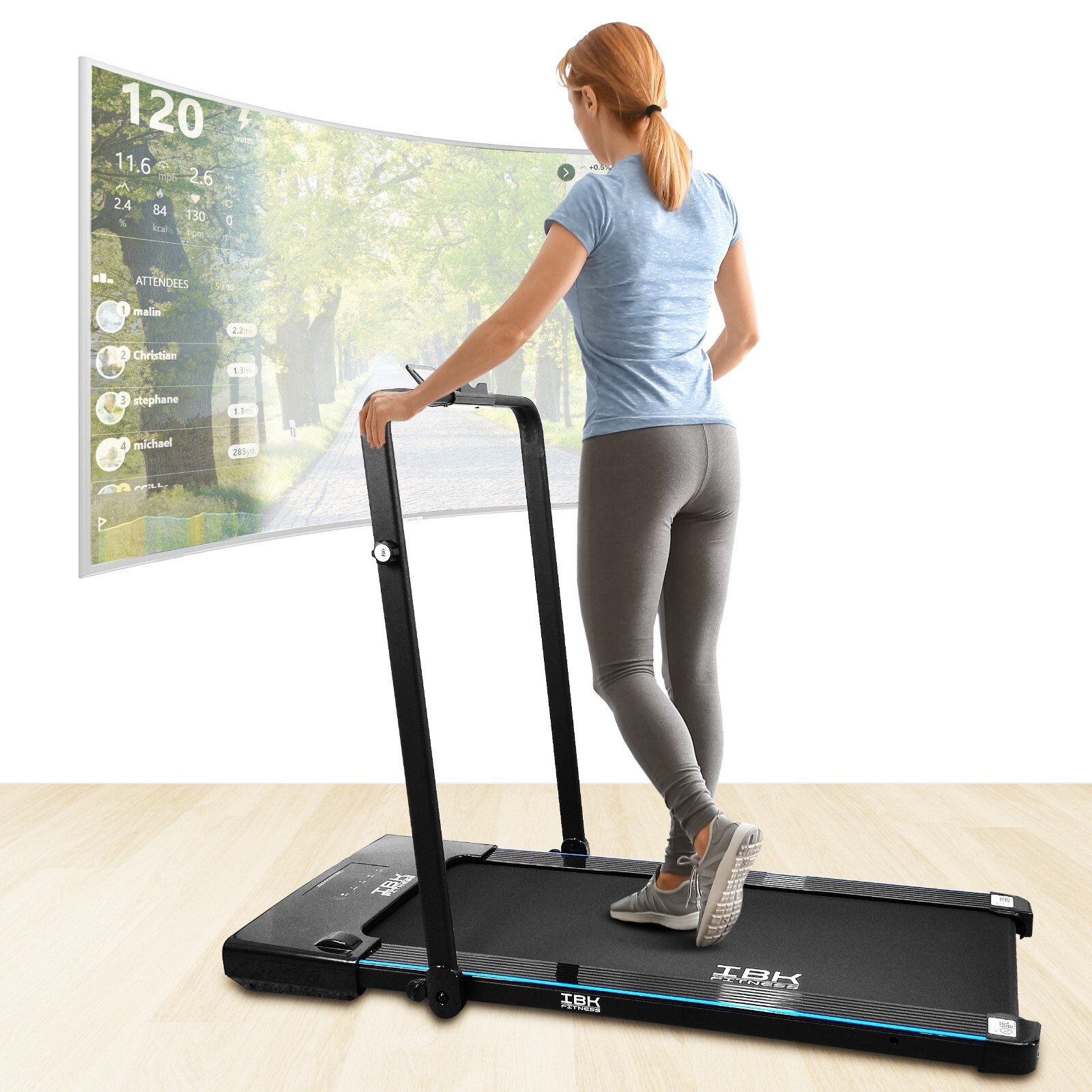 TAPIS ROULANT ELETTRICO - PIEGHEVOLE SALVASPAZIO BLUETOOTH APP SMARTWATCH CARDIO