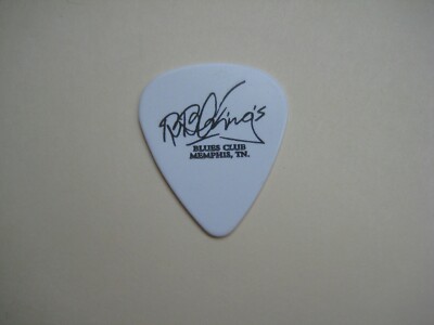 B.B. BB King King's White Blues Club Logo Memphis Tn. Guitar Pick Rare