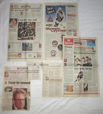 Arizona Coyotes newspaper clippings 1998 Jeremy Roenick Olympics Keith Tkachuk
