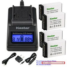 Kastar Battery LCD Fast Charger for Canon LP-E17 LPE17 Canon EOS 800D Rebel SL2
