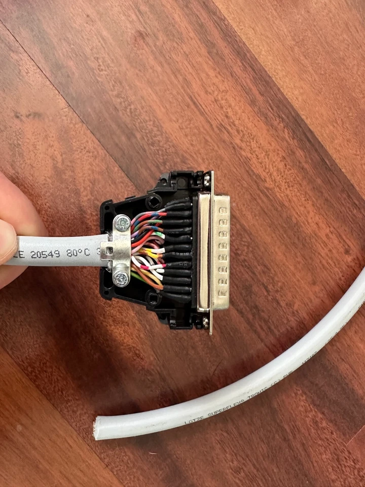 24 Pin D-sub Connector pre-wire with High Flex Cable. Wittmann/ Sepro Robots.4ft - Image 2 of 4