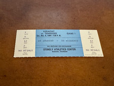 1984 Tennessee Vols Vermont Catamounts Full Basketball Ticket Michael Brooks