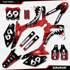 Red Savage Graphics Kit fits Honda CRF450R 13-16 Crf 450 Crf450 Decals
