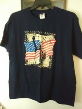 USA Made T-shirt Patriotic Statue Of Liberty American Flag