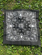 Skeletal Paisley 22x22 Bandanna