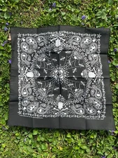 Skeletal Paisley 22x22 Bandanna