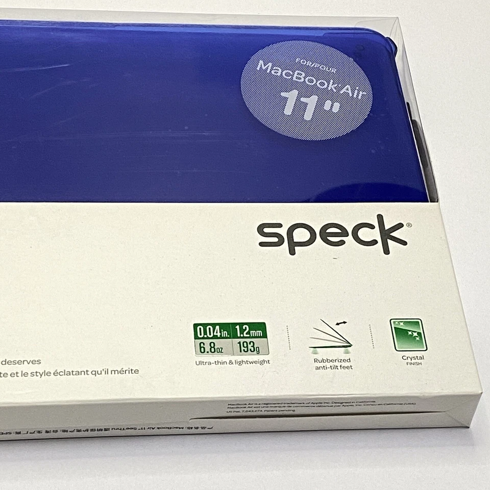 Nueva Funda Carcasa Inteligente Speck para Apple MacBook Air 11" Ver a Través Azul Cobalto Foto 4 de 4