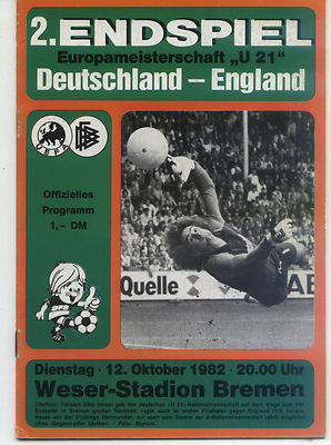 U 21 EM-Finale 12.10.1982 Deutschland - England in Bremen