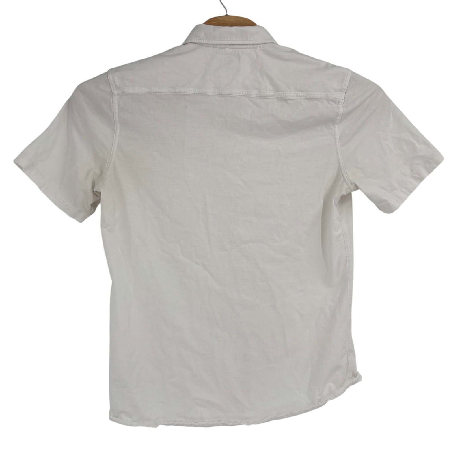 Faherty Mens Large Solid White Button Up Short Sl… - image 5
