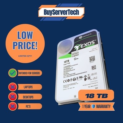 ST18000NM005J Seagate Exos X18 18TB 7.2K SAS 12Gb/s 3.5in 512E/4KN HDD