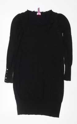 Schwarzer Damenpullover UK-Größe 2 Pfeifen