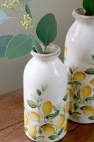 Chic&Antique Kanne, Krug, Keramikkrug, Vase, Flasche H 20 Cm #Limone Blossom
