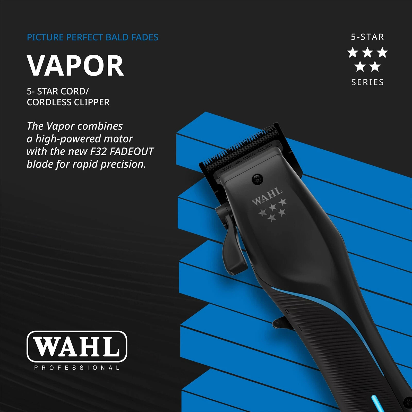 Wahl Professional 5-Star Series Vapor Cord / Cordless Clipper