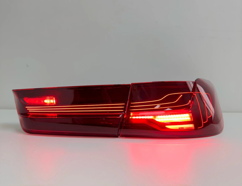 Red FULL LED Tail Lights For 2019–22 BMW M3 G20 G80 CSL 3D Rear Lamps ...