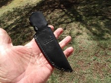 Cutco Knife Sheath Black Leather Fixed Blade Belt 5" Hunting 1087 5718 5719 USA