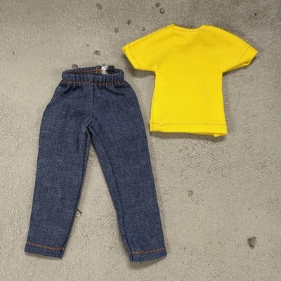 SU-CAGE-SET: 1/12 Yellow T-shirt & Jeans Set for Marvel Legends Luke Cage Figure
