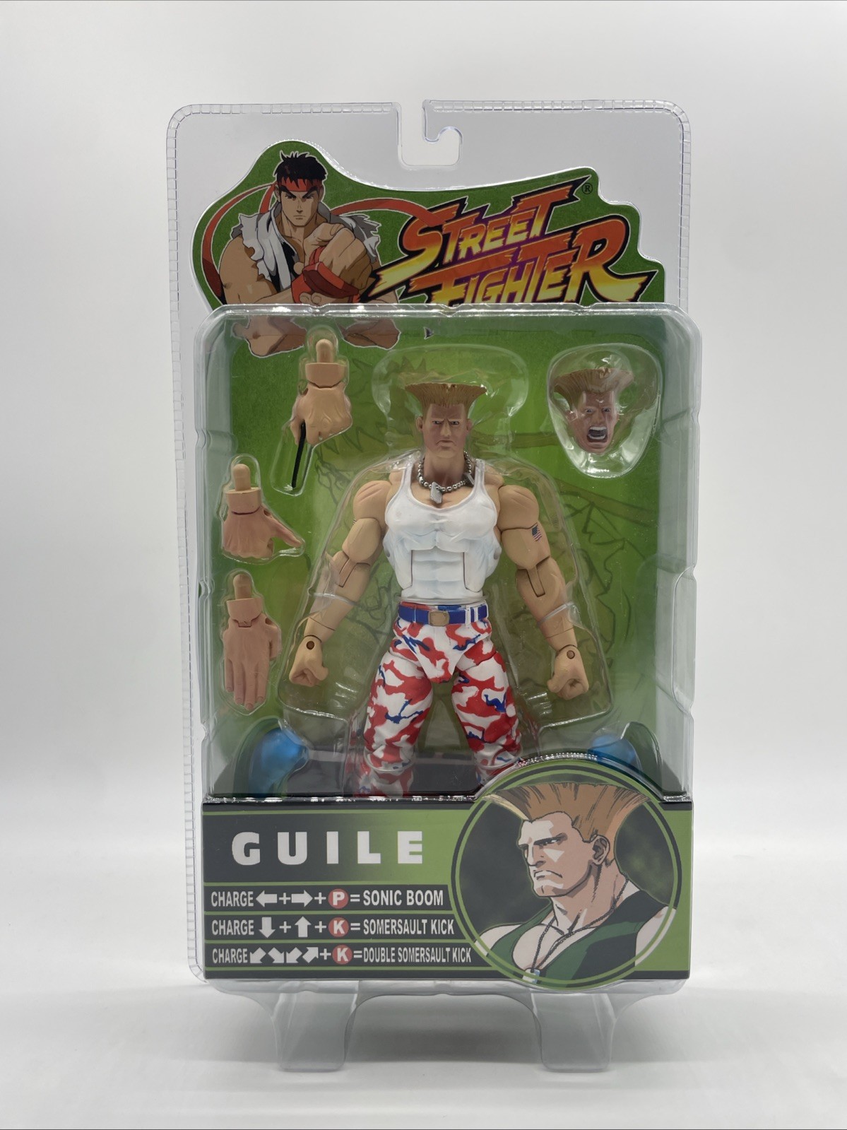 SOTA Toys Street Fighter Round 3 SDCC EXCLUSIVE All American USA Guile Figure 