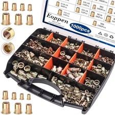 1000 Rivet Nuts Kit: SAE & Metric Carbon Steel Assortment Kit