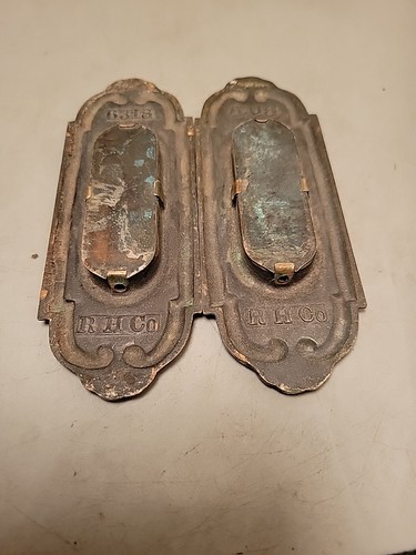 2 Vintage Ornate Window Sash Lifts Recessed RH CO. 6318,H 5 1/4 " W 2 " - Afbeelding 2 van 5