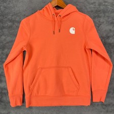 Carhartt Hoodie Women's Medium 8-10 Peach Fleece Relaxed Fit 102791 Q48