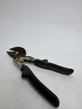 9” Right Angled Tin Snips marked Lever Snips by Leverage Tools Inc. No. 9R, USA