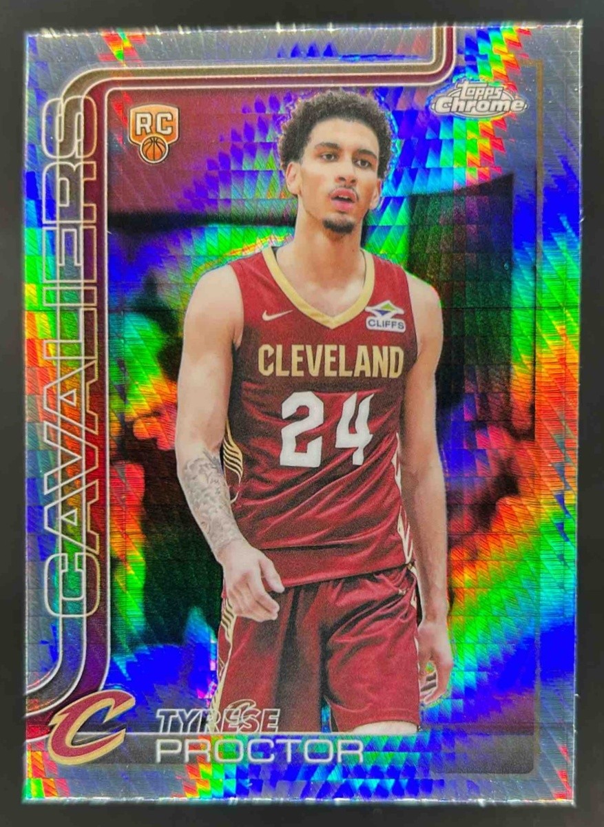 2025-26 Topps Chrome Tyrese Proctor RC Prism Refractor #300 Cavaliers