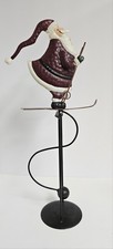 Christmas Santa Skiing Sky Hook 19" Teeter Totter Tin Metal Balance Folk Art