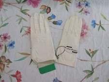 Vintage VIOLA WEINBERGER New NOS Dead Stock White Kid Leather Wrist Gloves--Sz 7