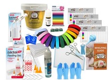 Puppy Whelping Kit 250g Puppy Milk Dog Feeding Set Syringe Mucus remover Iodine