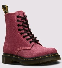 Doc Martens 1460 Pink Pascal Fine Glitter Boots Women's size 5 New
